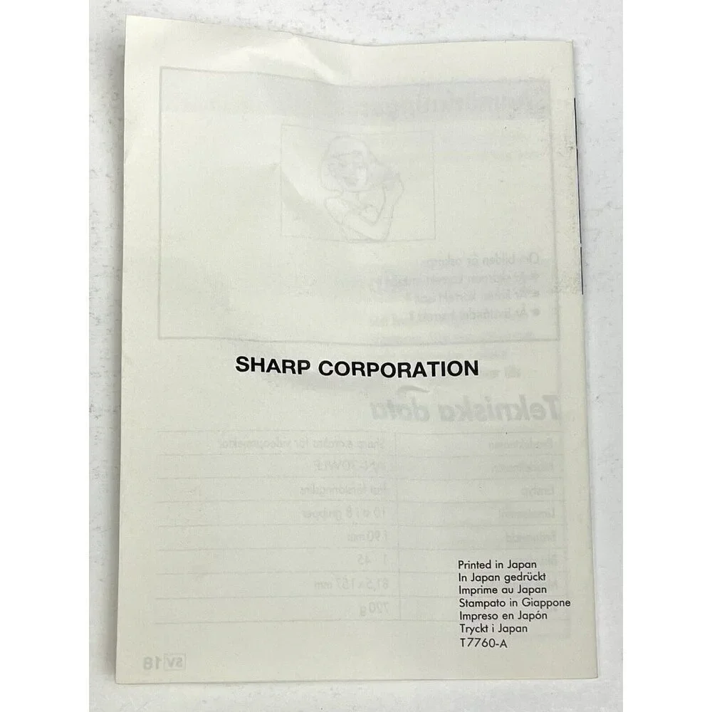 SHARP LCD Projector Optional LENS AN-30WLE 90mm 1:4.5 w/ Caps Box Manual EUC